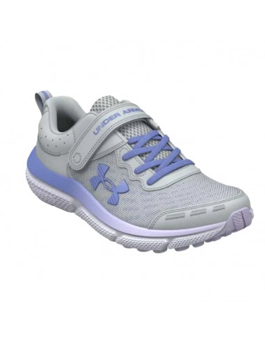 Big Girl Under Armour Assert 10 AC in Mod Gray/Nebula Purple/Baja Blue une grave pollution 