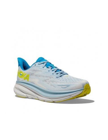 Mens Hoka Clifton 9 in Ice Water/Evening Primrose français