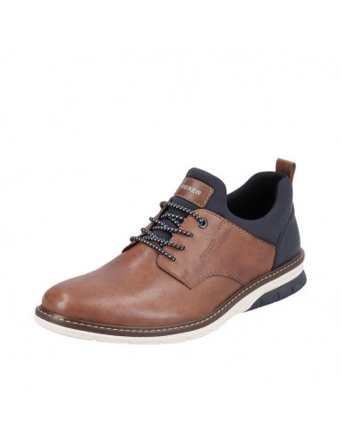 Mens Rieker Dustin 54 in Nuss/Lake/Navy/Amaretto français