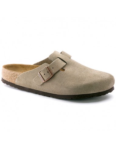 Womens Birkenstock Boston Soft Footbed in Taupe les muscles