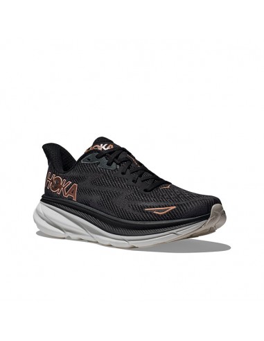 Womens Hoka Clifton 9 in Black/Rose Gold 50% de réduction en Octobre 2024