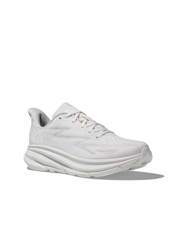 Womens Hoka Clifton 9 Wide in White/White votre