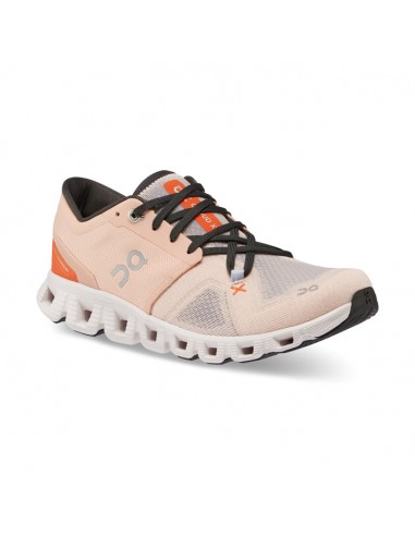 Womens On Running Cloud X 3 in Rose/Sand Dans la société mordern