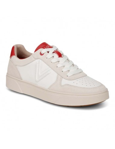 Womens Vionic Kimmie Court in Cream/Red Voir les baskets