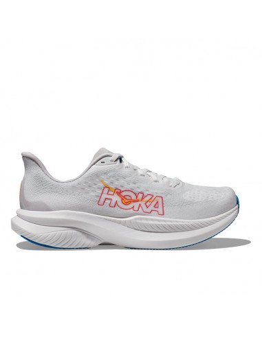 Womens Hoka Mach 6 in White/Nimbus Cloud de pas cher