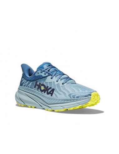 Mens Hoka Challenger ATR 7 Wide in Stone Blue/Evening Primrose français