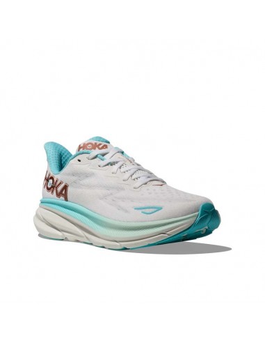 Womens Hoka Clifton 9 in Frost/Rose Gold les ligaments