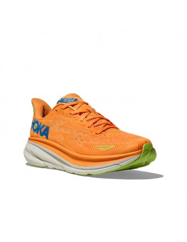 Mens Hoka Clifton 9 in Solar Flare/Lettuce les ctes