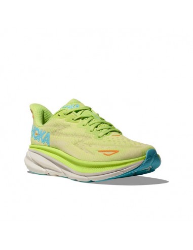 Womens Hoka Clifton 9 in Lettuce/Solar Flare du meilleur 