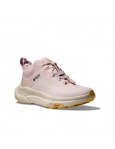 Womens Hoka Transport Chukka GTX in Cosmic Pearl/Oat Milk brillant des détails fins