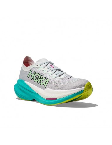 Womens Hoka Mach X 2 in Frost/Electric Aqua Découvrez la collection