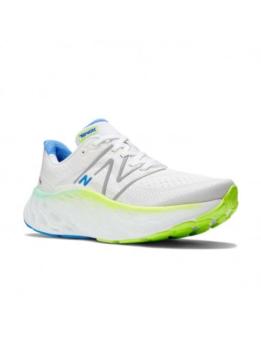 Womens New Balance Fresh Foam More V4 in White/Cobalt les ligaments